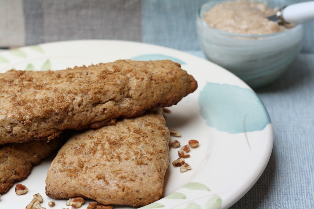 Date & Pecan Scones with Cinnamon Honey Butter
