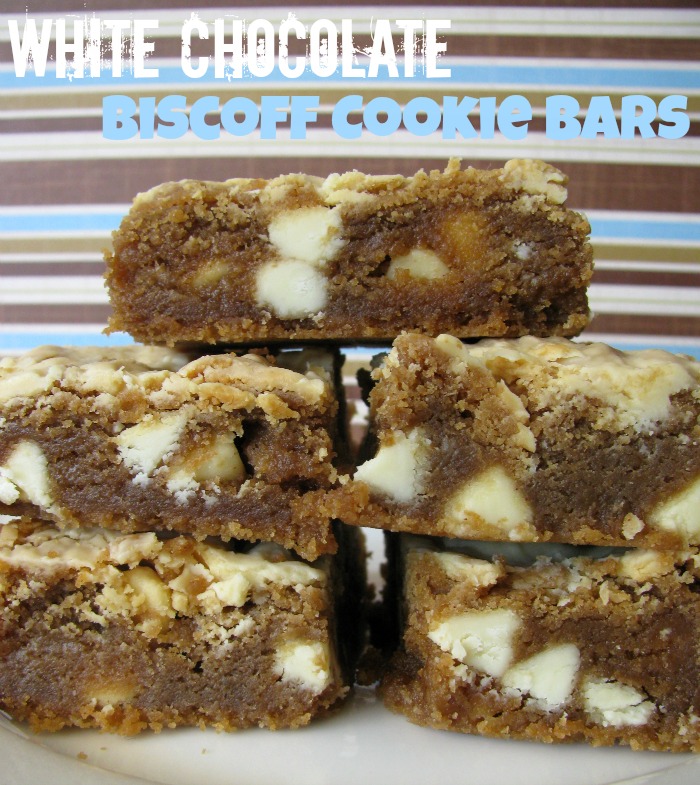White Chocolate Biscoff Cookie Bars